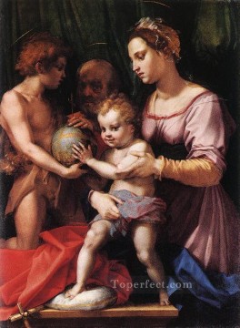 family portrait in a landscape Painting - Holy Family Borgherini renaissance mannerism Andrea del Sarto